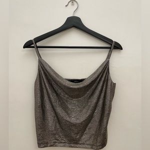 FOREVER 21 GOLD/BLACK TANK TOP BLOUSE